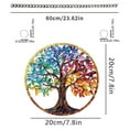 thumbnail image 2 of Stained Glass Tree Of Life Window Art Panel Hanging Suncatcher Ornament For Home, 2 of 4