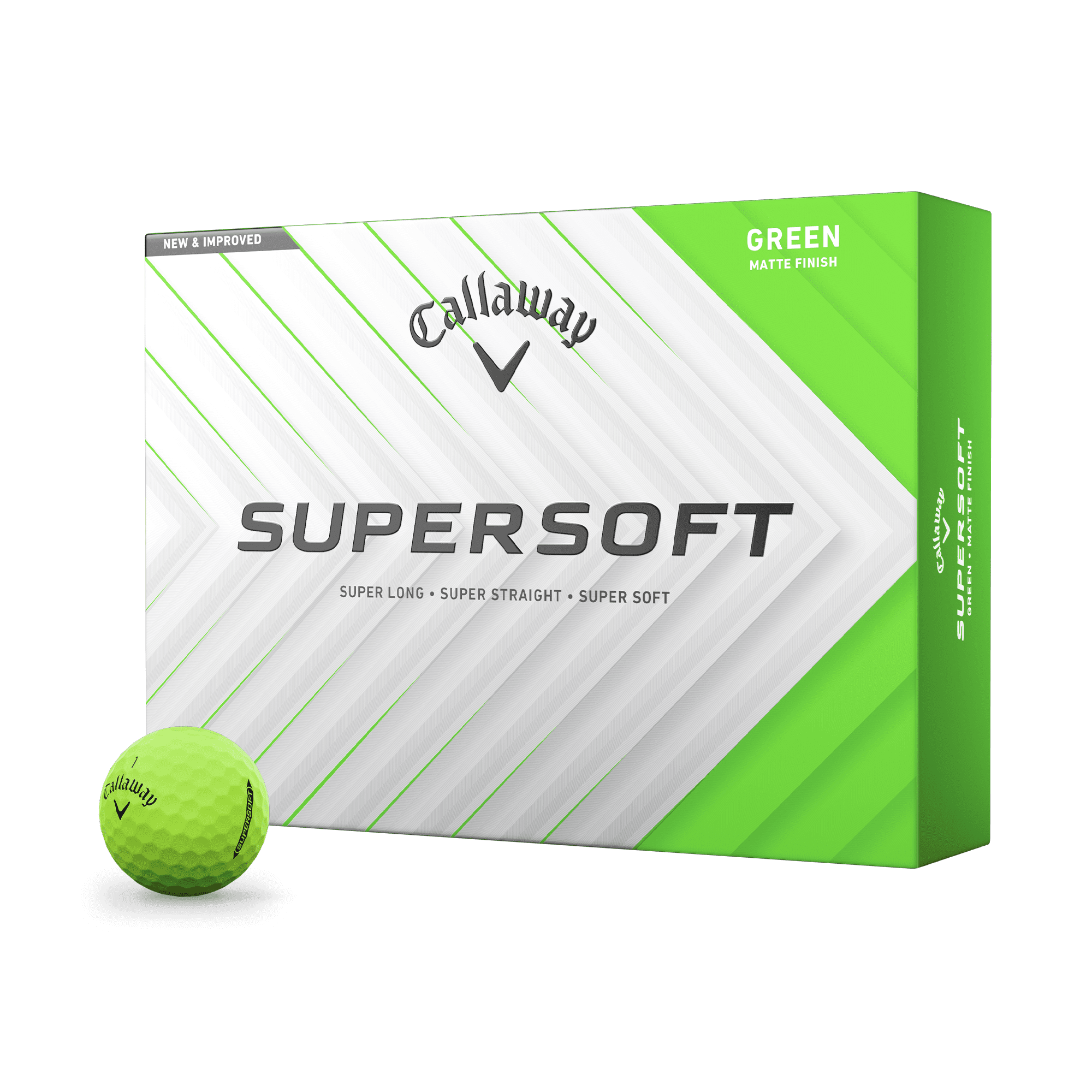 (4 pack) Callaway Supersoft 2025 Golf Balls 12-Pack Matte Green