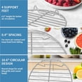 thumbnail image 3 of Herogo Round Baking Rack Set of 3, 10.6\u201d & 9\u201d & 7.6\u201d, Stainless Steel Cooling Cooking Racks, Grill Steamer for Oven Pot Air Fryer Canning, Rust Free, Dishwasher Safe, 3 of 7