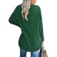 thumbnail image 2 of Blusa informal para mujer color sólido hombros caídos cuello en V suave manga larga camiseta de gran tamaño cómoda para uso diario ANGGREK  Otros, 2 of 6