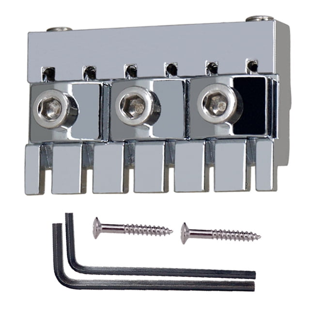 Juego Tuercas Bloqueo para Cuerdas Guitarra Eléctrica Sin Cabeza 6 Llave Y Tornillo (plateado)