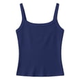 thumbnail image 2 of Krdevn Girls' Solid Color Ribbed Square Neck Tank Top Sleeveless Cami for Kids Size:7-8 Years, 2 of 5