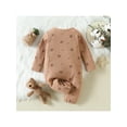 thumbnail image 3 of Cenuakty Baby Girls Spring Autumn Casual Jumpsuit Long Sleeve O Neck Button Floral Romper, 3 of 9