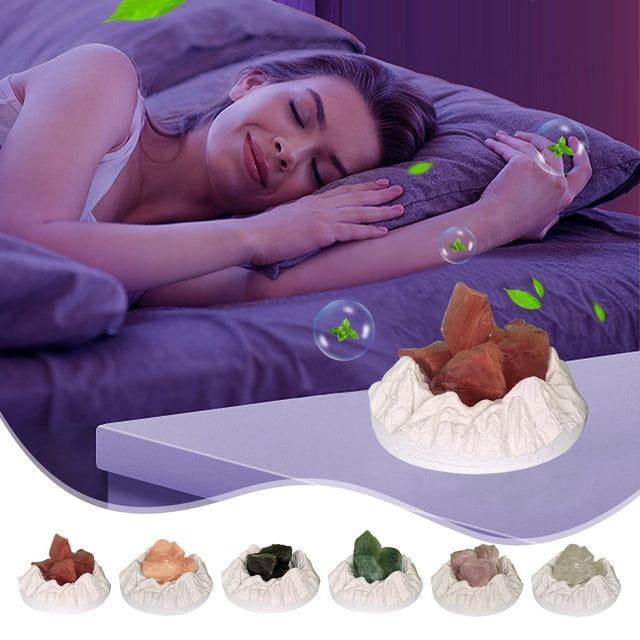 ¡Gran Promo de Temporada!, Adorno de aceite de piedra de aromaterapia sin llama, luz de regalo para dormitorio de niña, cristal pequeño de seis colores, 10 ml Akmoler