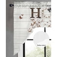 thumbnail image 2 of Cotton Floral Swag Valances for Windows, Small Curtains Drapes, Farmhouse Botanical Wooden Grain Kitchen Window Curtains Over Sink Rod Pocket Window Treatment Valance for Bedroom/Bathroom 56"x36", 2 of 5