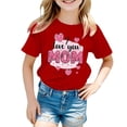 thumbnail image 1 of TZEWGL T-Shirts For Kid Bouquet Cute Printed Solid Color Short Sleeve Blouse For Infnants size 7-8T, 1 of 4