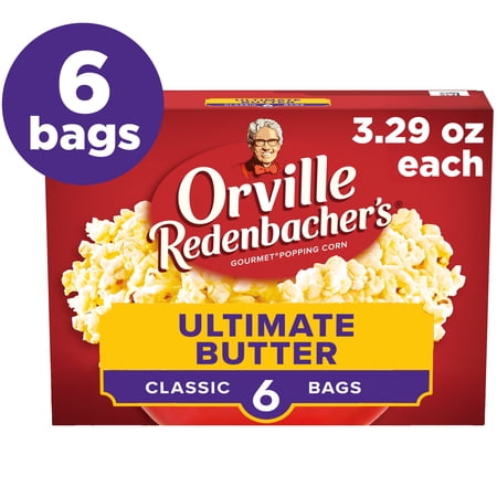 Orville Redenbacher’s Microwave Popcorn, Ultimate Butter Flavor, 3.29 oz., 6-Count