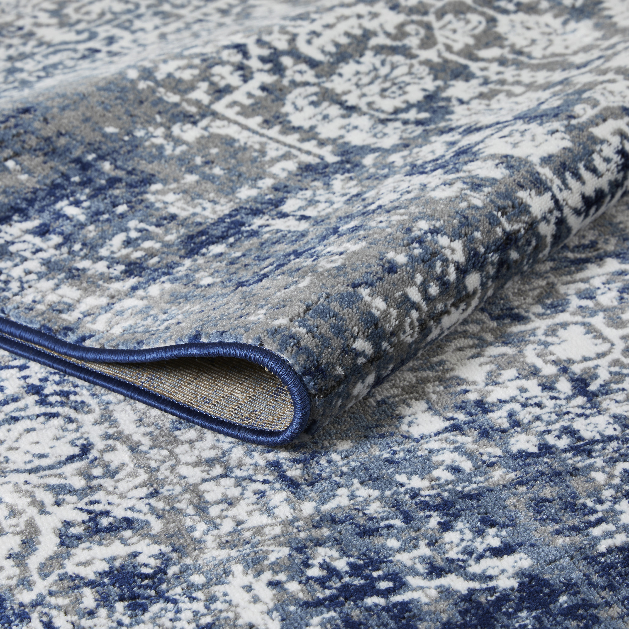 Loomaknoti Aysal Athna 9' x 12' Blue Oriental Indoor Area Rug