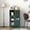 Green, variant on iooHug 39.4" Black MDF Storage Buffet Cabinet, Handleless 2 Tempered Glass Door Cupboard with Adjustable Shelves & Pull-Out Drawer for Kitchen Living Room Office Family Use(Green)