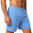 thumbnail image 2 of Athletic Summer Casual Pants Men's Spring And Summer Soccer Sports Shorts Men's Basketball Running Gym Pants Breathable Five-Point Casual Solid Color Shorts Sky Blue M, 2 of 5