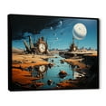 thumbnail image 2 of Designart "Surreal Persistence Dali's Art II" Landscapes Framed Wall Art - Traditional Blue Surrealism Landscape Living Room Framed Canvas Art, 2 of 6