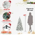 thumbnail image 6 of Christmas Trees 7.5FT Flocked Christmas Tree with 1252 Tips – Snowy PVC & Hard Needle Branches, Hinged Structure for Easy Setup, Stable Metal Stand – Realistic Full-Body Holiday Tree,Artificial Chris, 6 of 12