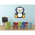 thumbnail image 1 of Cute Black Penguin Adorable Cartoon Character Wall Art Decal Vinyl Sticker Girls Boy Room Bedroom Nursery Kindergarten House Home Wall Decor Removable Peel and Stick Durable Quality Sticker 40x20 inch, 1 of 1