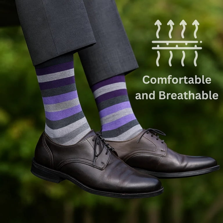 Alpine Swiss Men's Cotton Dress Socks, 6-Pack photo 3
