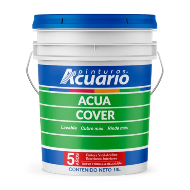 PINTURA VINILICA ACUA COVER GAMA DE COLORES MATE ACUARIO CUBETA
