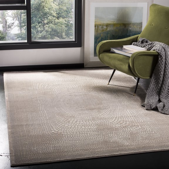 Safavieh Meadow Lactrice Polka Dot Area Rug, Ivory/Gray, 5'3" x 7'6"