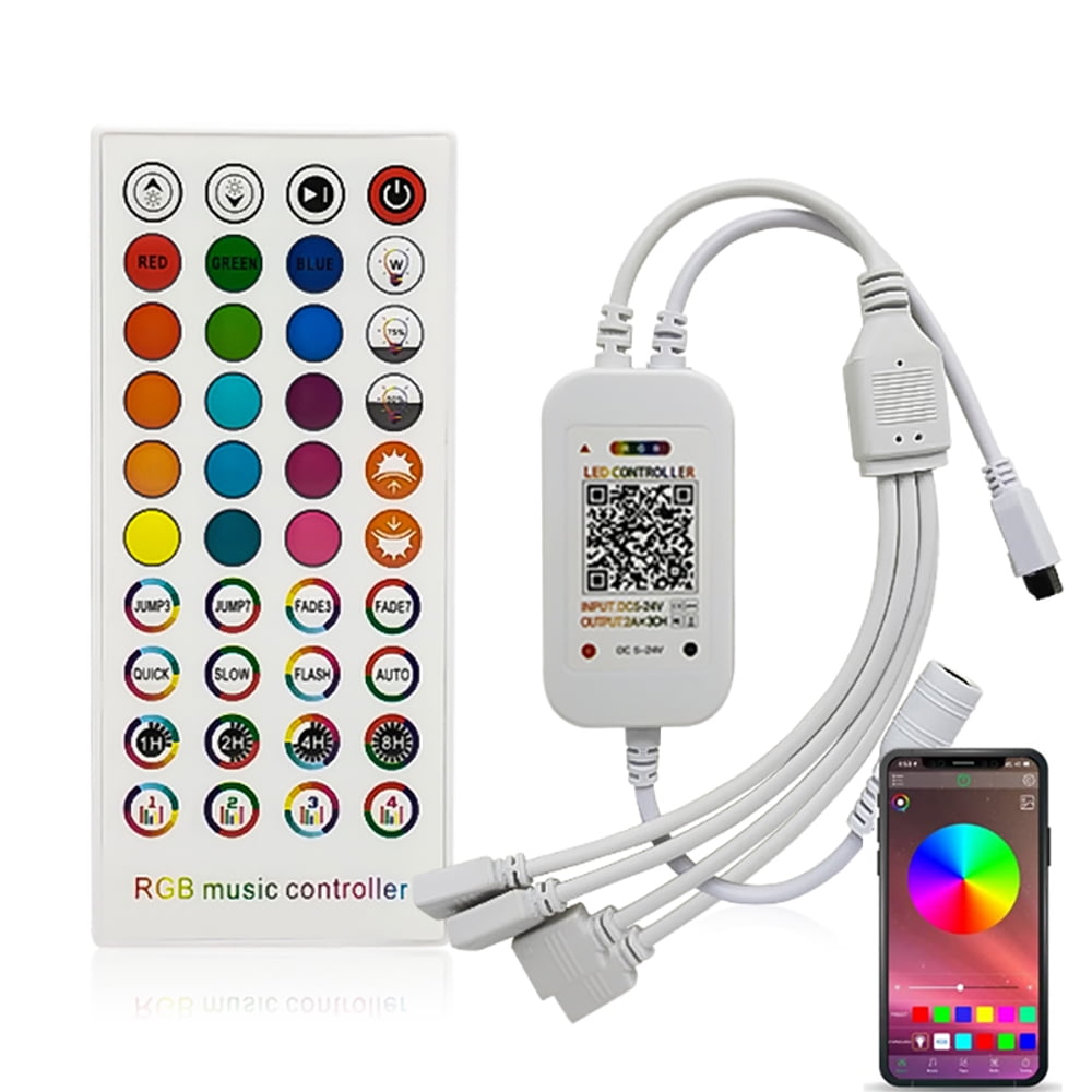 Mini Bluetooth LED Controller&Remote For 5050 LED 3528 Light RGB/RGBW D7Z2 