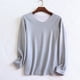 thumbnail image 1 of Ropa interior térmica para hombre, blusa informal de moda, cómoda, de manga larga, lisa, con cuello en V, pijama, ropa interior térmica, blusa de poliéster para hombre, 1 of 3