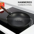 Wok Pan 12.5” Carbon Steel Woks & StirFry Pans Flat Bottom Wok with