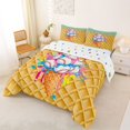 thumbnail image 2 of Castle Fairy Baseball Ice Cream Full Size Comforter Sets 3-Piece, Sport Theme Bedding Comforter Set, Pink Blue Yellow,1 Comforter and 2 Pillowcases, 2 of 6