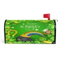 thumbnail image 1 of St Patrick Day Clover Magnetic Mailbox Cover Mailbox Wrap Post Letter Box Cover Home Decorative for Standard Mailboxes, 1 of 5