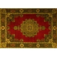 thumbnail image 1 of Ahgly Company Machine Washable Indoor Rectangle Persian Yellow Traditional Area Rugs, 4' x 6', 1 of 4