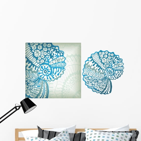 Sea Life 3 Wall Mural by Wallmonkeys Peel and Stick Graphic (48 in W x 27 in H) WM76172