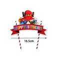 thumbnail image 3 of Decoraciones de fiesta de cumpleaños con temática Ninja de dibujos animados, vajilla desechable, vasos, platos, servilletas, fondo para niños, suministros de fiesta, 3 of 5