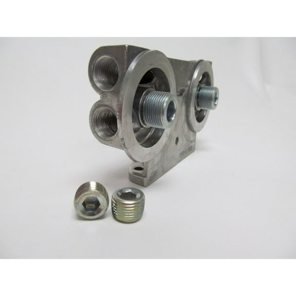 Perma-Cool Dual Oil Filter Mount 1in-16 Thread 1/2in NPT