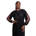 thumbnail image 4 of ELOQUII Women's Plus Size Plisse Open Sleeve Dress, 4 of 4