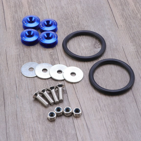 WHAMVOX Blue Quick Release Fasteners for Car Vehicles Front Rear Bumper Trunk Made of Alloy 1 Set
