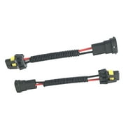 2pcs H11 Male to 9005 9006 Female Wiring Harness Headlight Adapter Socket