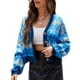 thumbnail image 1 of Cárdigan Cárdigan con cuello en V para mujer, suéter de punto, patrón de diamante, con botones, prendas de vestir exteriores, abrigo informal suelto 1 1, 1 of 5