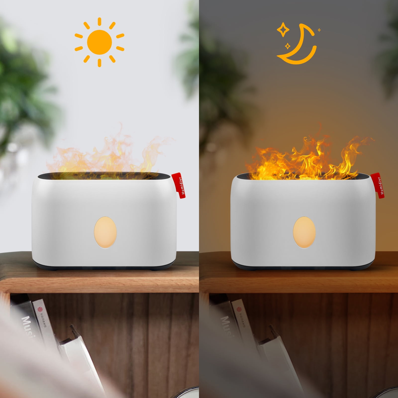 CELECTIGO Flame Air Diffuser Humidifier, Upgraded Scent Diffuser for Essential Oils, Ultrasonic Aromatherapy, Fire Mist Humidi with Auto-Off Function for Room Home Office