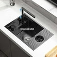 thumbnail image 3 of Nano Black Hidden Mini Bar/Cafe/RV/balcony Sink with Up and Down Faucet and Glass Rinser Set, 3 of 7