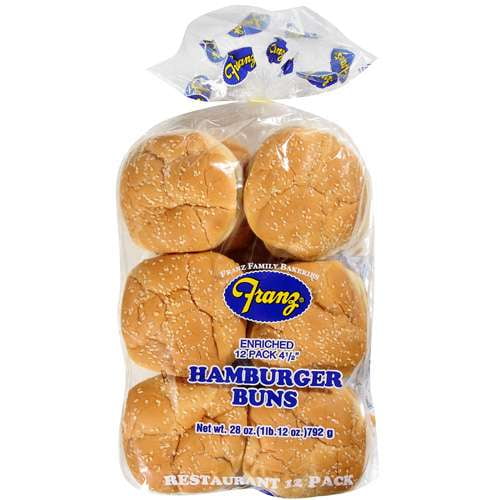 Franz Hamburger Buns, 12 count, 28 oz