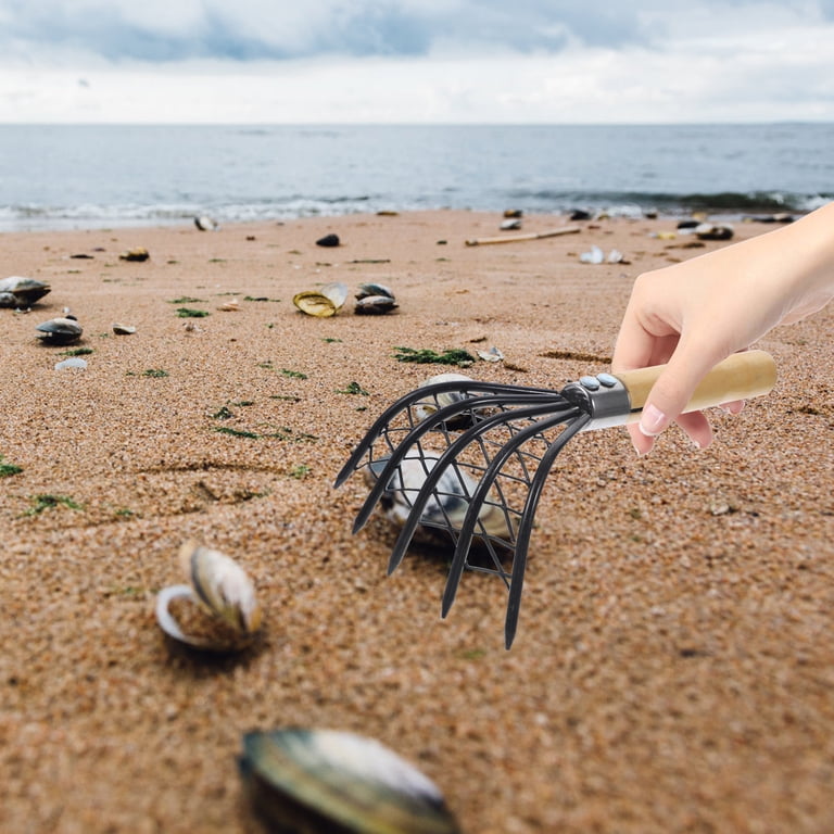 Clam Diggers SUPVOX Metal Beach Clamming Rake – Ergonomic Hand Rake For ...