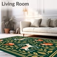 thumbnail image 2 of ODIKA 6'x9' Machine Washable Non-Slip Area Rug, Enchanted Forest Scene Featuring Whimsical Wildlife and Leafy Branches High Traffic Rug with Pad, Green, 686112, 2 of 8
