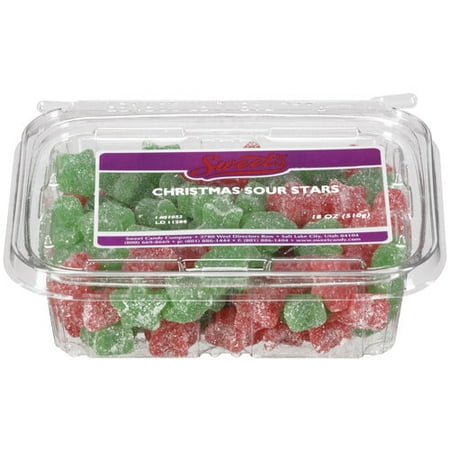 Sweet's Christmas Sour Stars Candy, 18 oz