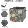 thumbnail image 5 of Collapsible Oxford Fabric Storage Cubes with Handles, Large Mid Foldable Oxford Cloth Bins Set of 2/6, Closet Organizers for Shelves Clothes Home Kitchen Toy - Wildflower Floral, 5 of 7