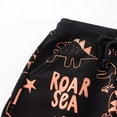 thumbnail image 4 of Boys Running Shorts Size 6 Elastic Waisted Cartoon Dinosaur Print Short Pants Drawstring Pocket Shorts Soft Comfortable Summer Daily Outerwear Beach Shorts Black 1-2 Years, 4 of 4