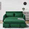 thumbnail image 6 of Convertible Sofa Bed,3 in 1 Sleeper Sofa with 2 Pillows and Adjustable Backrest for Living Room Office,Green, 6 of 9