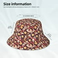 thumbnail image 3 of Yiaed Skull record lips Print Reflective Stripe Bucket Hat Unisex Funny Outdoor Fisherman Cap Beach Sun Hat, 3 of 5