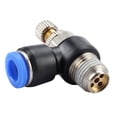 thumbnail image 1 of Air 1/8 1/4 3/8 1/2 Speed Control Pneumatic Fitting Throttle Valve 4 Controller 6 8 10mm Hose Tube Fast Connection Adjustable 1Pcs(45200), 1 of 5