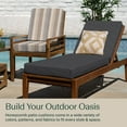 thumbnail image 3 of Textured Solid Charcoal Grey Chaise Lounge Cushion, 3 of 8