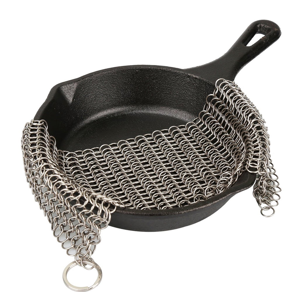 High Grade Stainless Steel Scrubber Chainmail Cast Iron Scrubber 8 x 8 