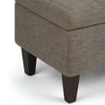 thumbnail image 3 of Simpli Home Monroe 48" W Rectangle Storage Ottoman in Fawn Brown Linen Look Fabric, 3 of 7