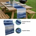 thumbnail image 5 of Navy Blue Ombre Table Runner - 70 Inch Long, Kitchen Dining Table Runner Dresser Scarves, Modern Abstract Art Farmhouse Farmhouse Decor for Coffee Tables Wedding Party Banquet, 5 of 8