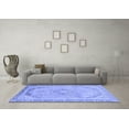 thumbnail image 3 of Ahgly Company Indoor Round Abstract Blue Modern Area Rugs, 5' Round, 3 of 4