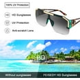 thumbnail image 4 of FEISEDY Square Flat Top Shield Sunglasses One Piece Frameless Stylish Women Men UV400 B2765, 4 of 14
